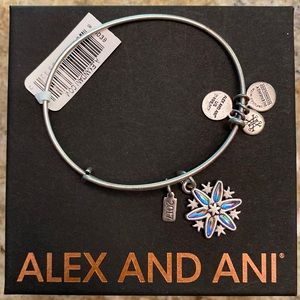 Alex and Ani snowflake bracelet in silver